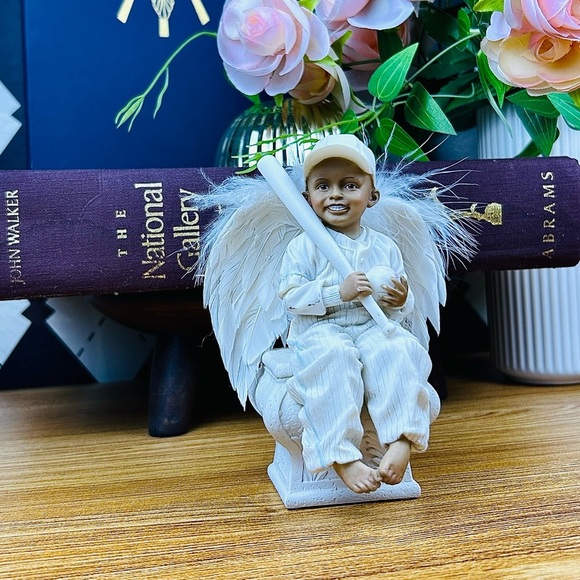 Vintage Other - Sweet Child Angel Baseball Figurine Sculpture Whimsical Décor‎ Collectible Rare
